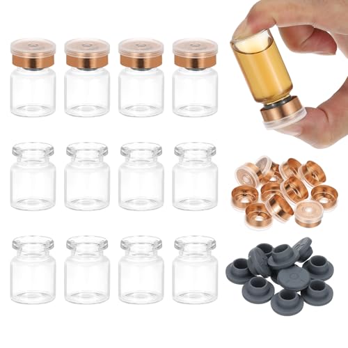 Flacons d'échantillons en verre borosilicaté 5ml PATIKIL avec bouchon or pour stockage liquide