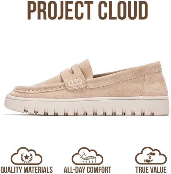 Project Cloud 100% Genuine Leather Loafers for Women – Memory Foam Insoles Slip On Shoes for Women – Lightweight Womens Shoes – Non Slip Womens Loafers (Filide1) - Image 4