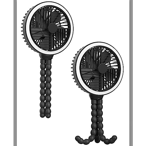Ventilador con trípode flexible y batería recargable para fijar en cochecito 4