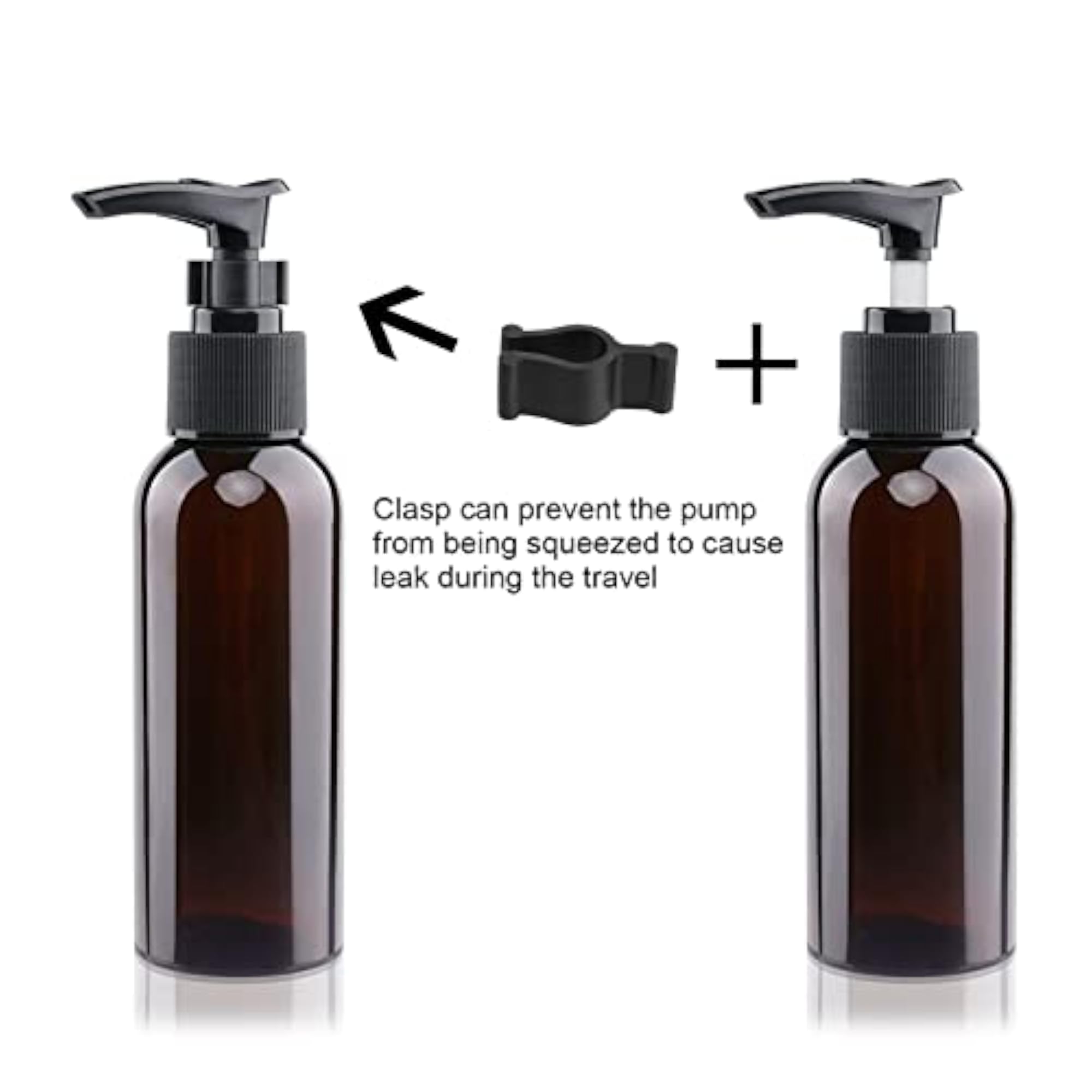5 Pack Leakproof Plastic Pump Travel Bottles