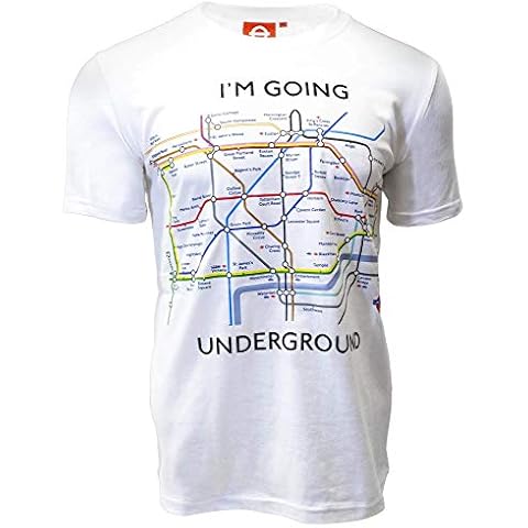 GWCC Licensed TFL104Kw Kids Unisex London Undergound Map Print T Shirt White (5-6) Cover