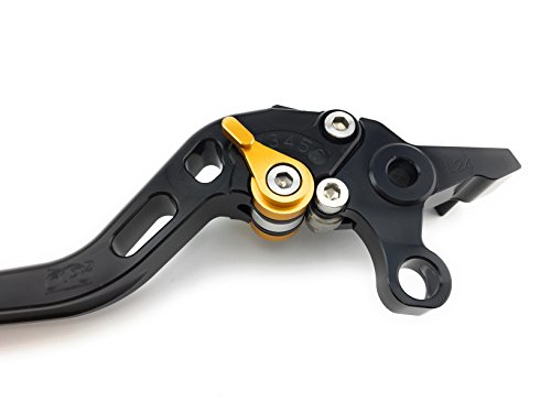 Leviers longs moto CBR 600F et CB 600 Hornet 2007-2016 Noir Or - 4