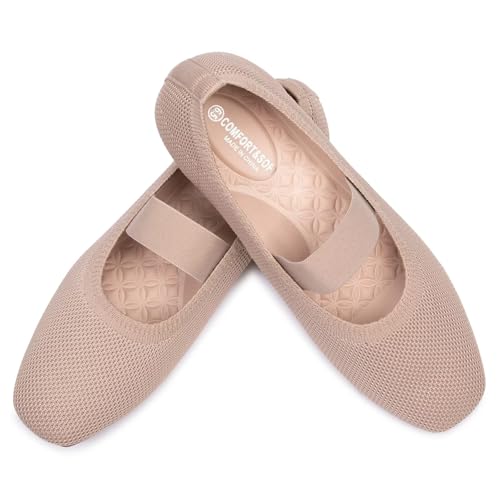 Frank Mully Women's Ballet Flats Slip on Casual Knitted Fabric Shoes Square-Toe Flats with Elastic Straps for Women by Frank Mully - Used condition - Image 6