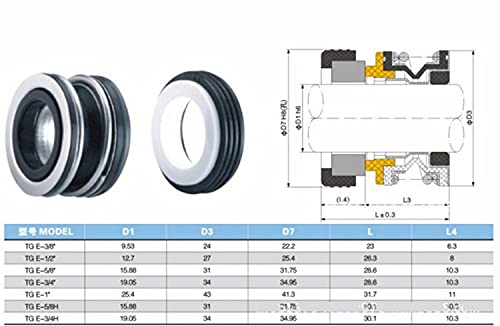 I.d 3/8" 1/2" 5/8" 3/4"1" Mechanical Seal Shaft Seal For Self-Priming Water Pump #TOP1