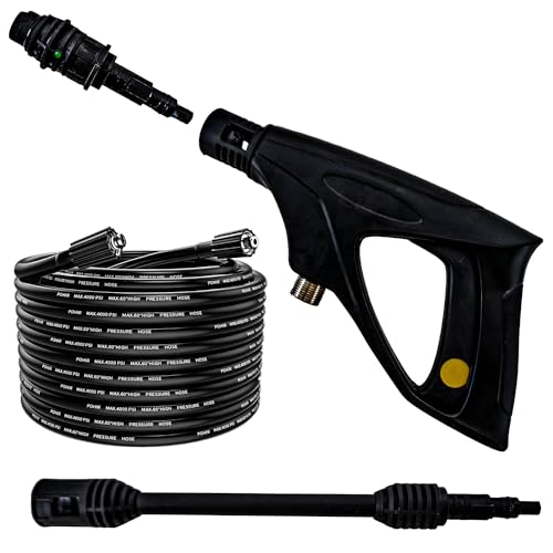 Image of HPD Shakti Car Washer Spray Gun | Japanese Technology Gun With Extension Road |Suitable For Maximum Car Washers | Water Flow Type Adjust Nozzle | Strong GUN (Gun + 20 Meter Pipe)