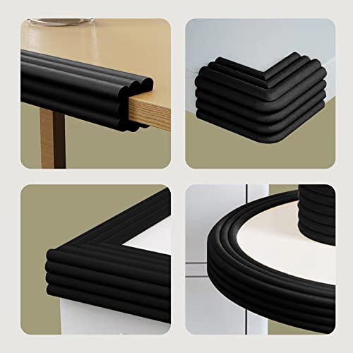 Soft & Extra Wide Edge Protector For Baby (6.5Ft) With Strong 3M Tape, Baby Proof Corners And Edges, Baby Proofing Furniture Padding, Foam Edge Guards For Baby Safety, Fireplace (Black) #TOP4