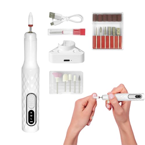 Eléctrica para Quitar Esmalte en Gel - Set de s Eléctricas para Uñas de Acrílico y Gel - Herramienta de Pulido y Formado para Manicura con Velocidades Ajustables para Uso en Casa Viajes Salón Exterior