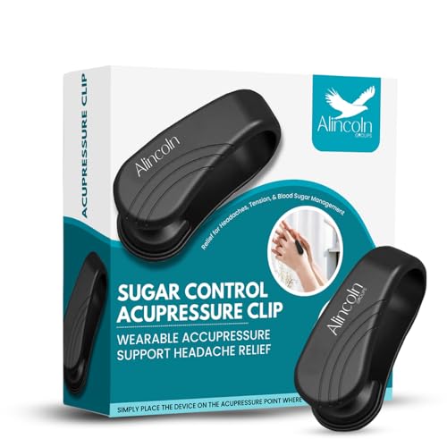 Image of ALINCOLN 2-PACK Sugar Control Acupressure Clip for Diabetics | Sugar Control Clip LI4 Acupressure Point Clip Relief for Headaches, Tension & Blood Sugar Management | Lightweight & Easy to Use
