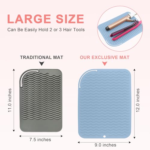 Plus-Size-Silicone-Heat-Resistant-Mat-Portable-Travel-Hot-Tools-Pad-Cover-for-Curling-Iron-Flat-Iron-Hair-Straightener-and-Other-Hair-Styling-Tools120-x-90