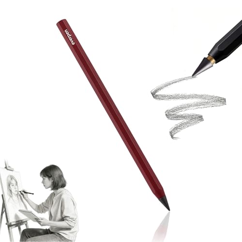 everpen Pencil Forever Pencil Metal Alloy Writing Instrument That Never Needs Sharpening Reusable Metal Inkless Pencils Ideal for Writing & Drawing(Red)