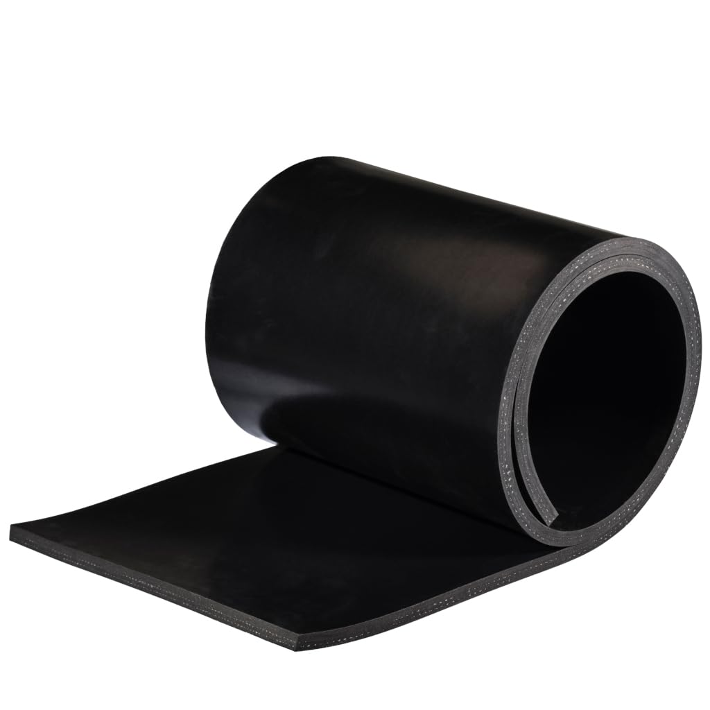 Gummistreifen mit Gewebeeinlage Stärke 10mm viele Größen Schutzmatte Gummidichtung Bodenmatte Unterleger Rüttelplatte Gummimatte Gummiunterlage Industriequalität (2500 x 80 x 10mm)