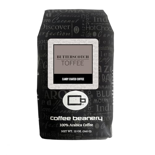 Butterscotch Toffee Flavored Coffee, Specialty Arabica Coffee, Medium Roast, 12 ounce, Coarse