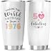 CVROY 50th Birthday Gifts for Women Tumbler 20OZ 1PC, 50 Birthday Decorations for Woman, 50th Birthday Gifts for Her, Happy 50 Year Old Birthday Gift, 50 Year Old Woman Present