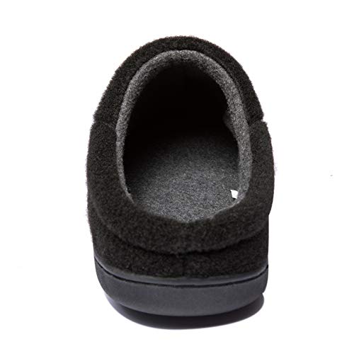 Image of NewDenBer Men's Warm Memory Foam Suede Plush Fleece Lined Slip on Indoor Outdoor Clog House Slippers