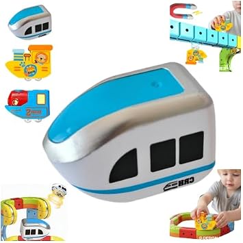 Replacement Electric Train Cars, USB Rechargeable Replacement Train Cars Add-On to Electric Trains Set & Flexible Track, Cannot Operate Alone, Tracks Tracks Not Included White 1pcs