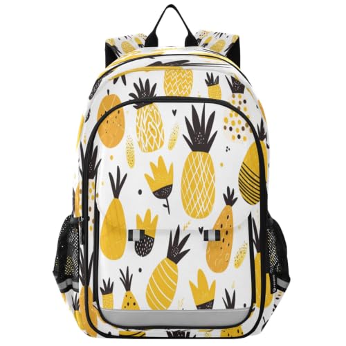 Sac à dos dessin animé motif ananas pour adolescent et enfant adapté au collège