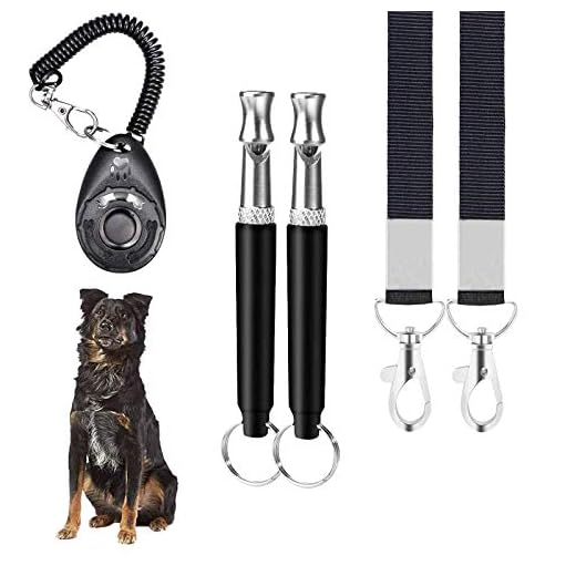 BACKK Professional Dog Whistles to Stop Barking,Training Clicker,Trasonic Silent Adjustable Frequencies, Effective Way of Training, Whistle Dog Whistle for Recall Training(2Pack +1 Training Clicker)…