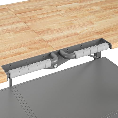 COSCO SmartFold Butcher Block Portable Workbench/Folding Utility Table (Gray Steel Frame) - Image 8