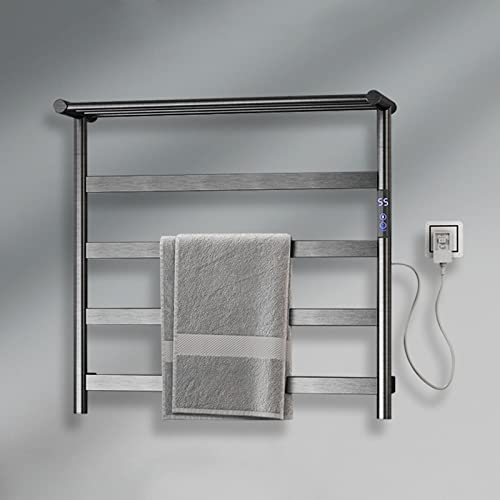 Toallero eléctrico con estante de 4 barras y panel táctil de 55x55 cm 6