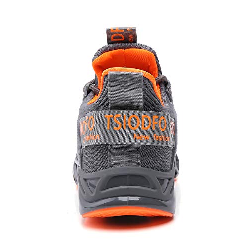 Ezkrwxn Men Running Shoes Breathable Comfort Grey Sneakres Fashion Tennis Shoes Casual Walking Shoes Gym Runner Shoe Size 9.5 #TOP4