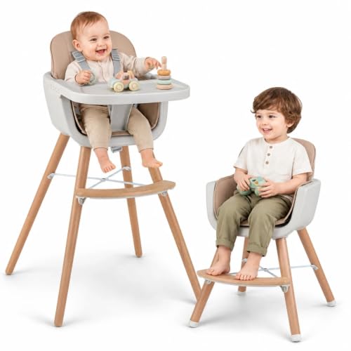 HONEY JOY 6-in-1 Wooden High Chair