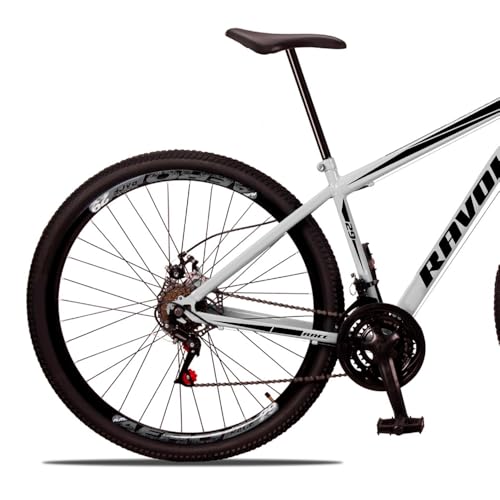 Bicicleta Aro 29 Ravok 21v Aço Carbono com Suspensão Freios a Disco (Branco)