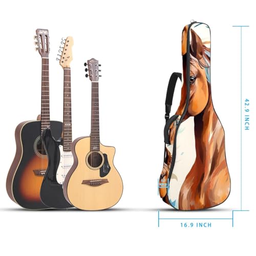 Housse guitare acoustique imperméable grand format anti-rayures à multiples poches - 5