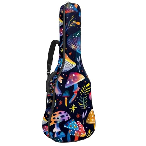 Étui souple pour guitare acoustique 109 cm multicolore imprimé champignon