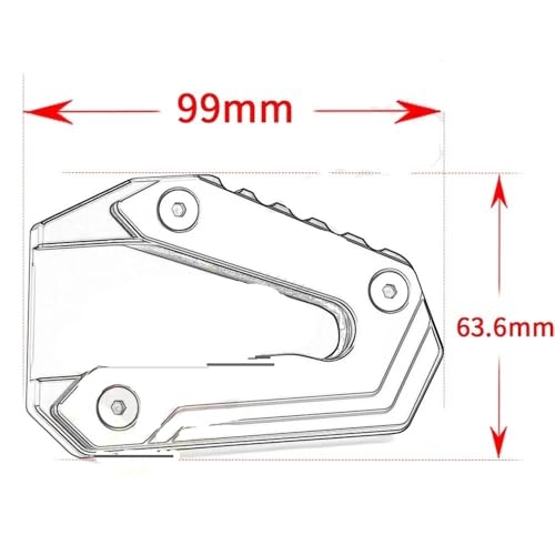Extension plaque support béquille GL1800 évite la chute moto - 4