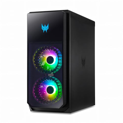 acer Predator Orion 5000 PO5-650 Desktop Gaming PC - (Intel Core i7-13700F CPU | 16GB DDR5 RAM | 1TB NVMe SSD | 2TB SATA HDD | NVIDIA GeForce RTX 4070 Ti 12GB Graphics Card | Windows 11 Home) - Black