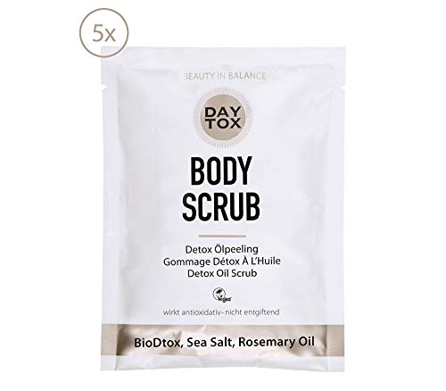 Preisvergleich Produktbild DAYTOX - Body Scrub - Reichhaltiges Detox Ölpeeling mit Meersalz - Vegan, ohne Farbstoffe, silikonfrei und parabenfrei - 5 x 50 g