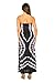 Riviera Sun 21611-BP-M Strapless Tube Maxi Dress/Summer Dresses Black/Pink