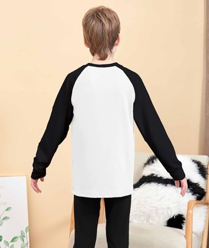 HIBETY Boy's 3 Pack Fleece Lined Long Sleeve Sweatshirts, UPF 50+ Sun Protection Athletic Shirts for Kids 5 41FXCkMof2L. AC