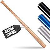NAJATO Sports Baseballschläger – Baseballschläger aus Holz oder Aluminium – Robuster Baseballschläger mit rutschfestem Griff – 81 cm lang (Holz)