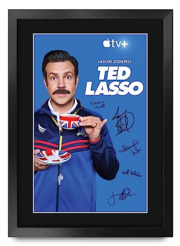 Poster Ted Lasso signé et encadré A3 pour décorer un salon de passionné de football