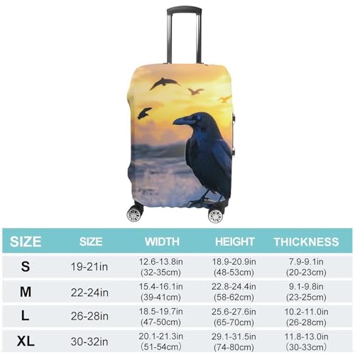 Rave Beach Sunset Travel Luggage Cover for Suitcase 19-32 Inches Elastic Washable Baggage Protector2