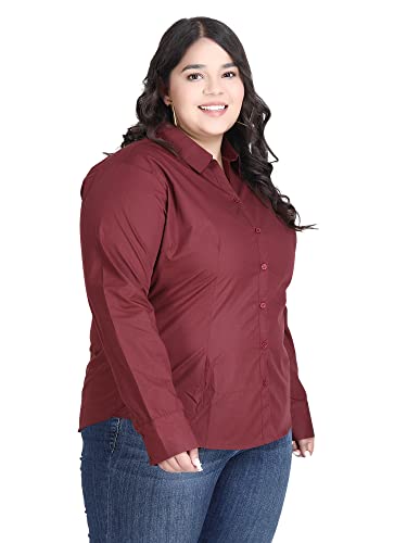 Image of Blue Ronin Full Sleeve Stylish Western Official Formal Shirts for Women Regular Fit Plus Size