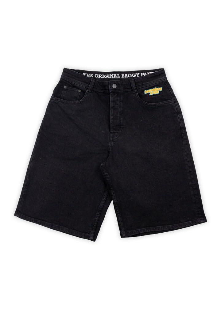 Homeboy Unisex X-Tra Monster Denim Shorts, Washed Black, 22