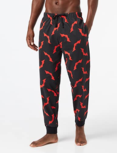 DC Comics Mens Batman Pyjamas PJs Set, Sizes S to XXL, Official Merchandise (as8, alpha, l, regular, regular, Large) Black