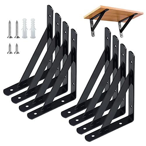 Shelf Brackets Heavy Duty Triangle Shelving Brackets Right Angle Wall Mounted Shelf Supporters Easy to Install Wall Bracket for Shelf,Accessories Included