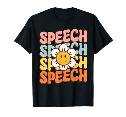 Terapia del habla lindo retro SPEECH patólogo del lenguaje SLP Camiseta