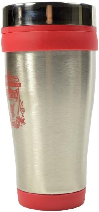 Liverpool FC Executive Metallic Travel Mug (One Size) (Silver/Red)