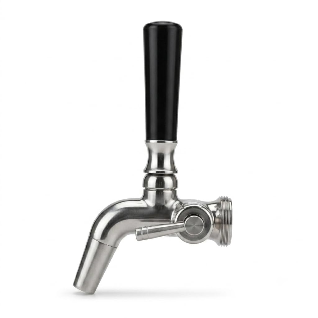 Semfeil Brew All 304 Stainless Draft Beer Faucet Flow Control Faucet,Homebrew Beer Craft Tap,Forward Sealing