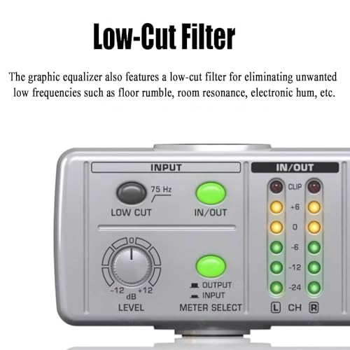 Ecualizador gráfico profesional de 9 bandas, sintonizador de audio de alta precisión con filtro de corte bajo y pantalla LED, para grabación en estudio, actuaciones en vivo y sistema estéreo doméstico miniatura 7
