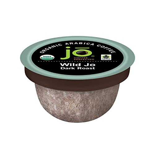 Jo Coffee: Usda Organic Compostable Pods, Regular & Decaf Bundle, Wild Jo Dark French Roast Bold Strong Rich Wicked Good, No Fun Jo Decaf Swiss Water Process Decaffeinated, 72 Cups Total, Gluten-Free #TOP4
