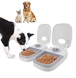 Nexhyp 2 Meal Automatic Cat Feeder with 48-Hour Timer | 700ML Capacity Cat Food Dispenser Automatic for Wet & Dry Food | Dual Bowl for Cats & Small Dogs | Easy to Use & Clean