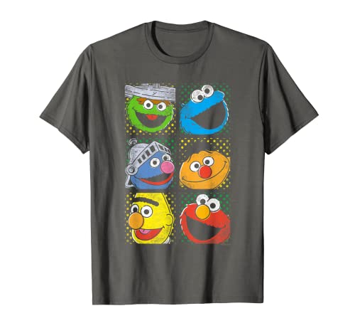 Sesame Street Group Squares T-Shirt