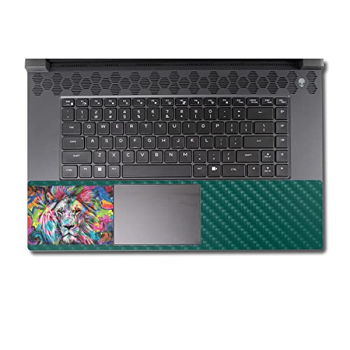 Image of MightySkins Carbon Fiber Skin Compatible with Alienware M17 R5 (2022) Full Wrap Kit - Neon Lion | Protective, Durable Textured Carbon Fiber Finish | Easy to Apply & Change Styles | Made in The USA