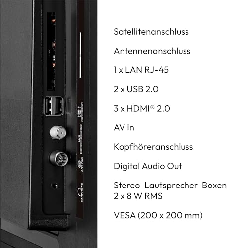 MEDION X16514 (MD 31643) 163,8 cm (65 Zoll) Fernseher (Smart-TV, 4K Ultra HD, HDR, VIDAA Store, Netflix, Prime Video, Disney+, DAZN, Paramount+, HbbTV, PVR, Bluetooth) – Bild 5