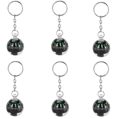 6PCS Brújula de Bola con Líquido – Herramienta de Supervivencia Pequeña 28mm para Camping, Senderismo y Mochilero, Dial Flotante con Rodamiento miniatura 1